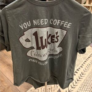 Gilmore Girls Luke’s Coffee Tee - Olive Green
